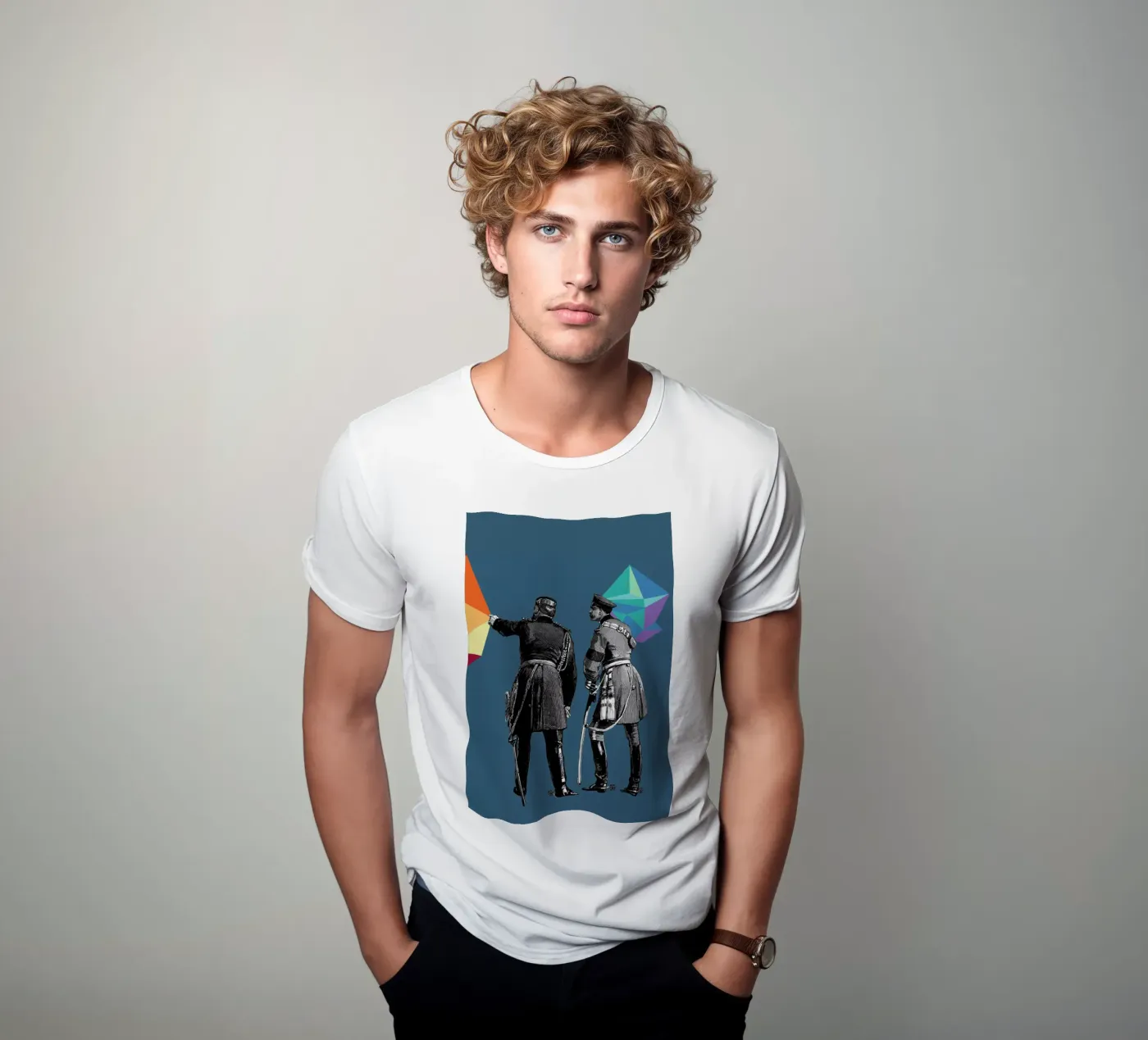 Blue Pointers t-shirt by The Gently Unfurling Sneak