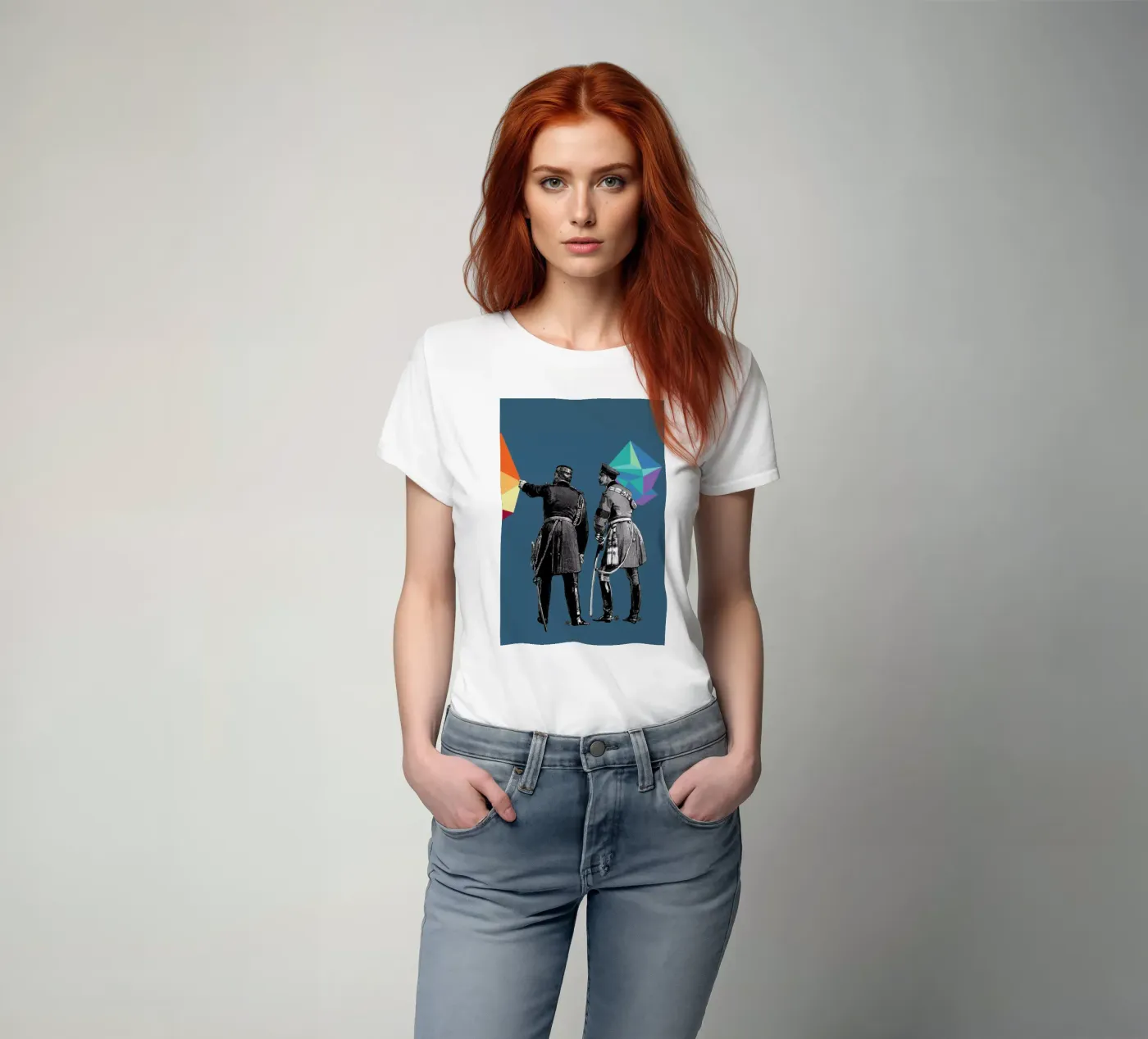 Blue Pointers t-shirt by The Gently Unfurling Sneak