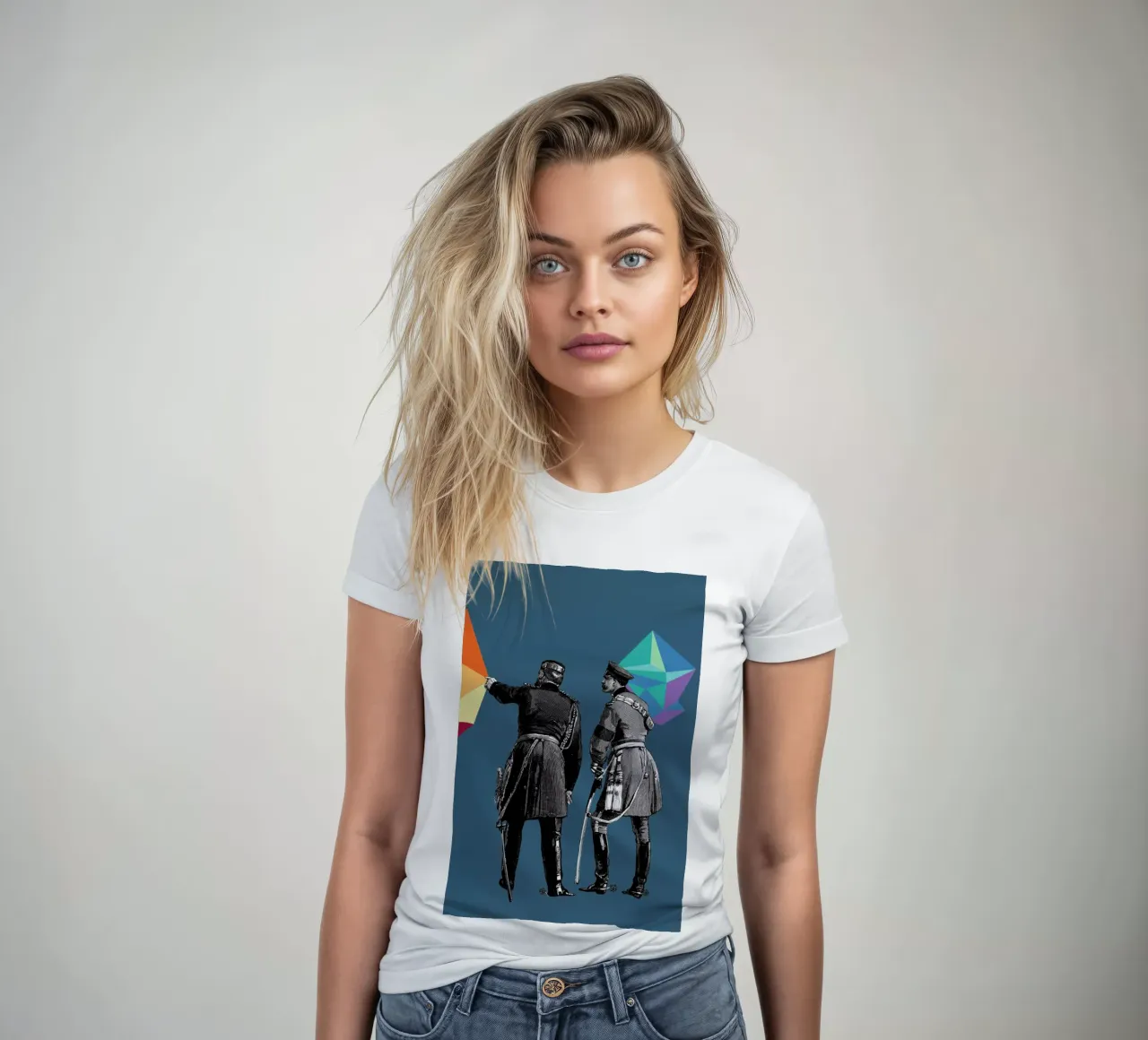 Blue Pointers t-shirt da donna da The Gently Unfurling Sneak