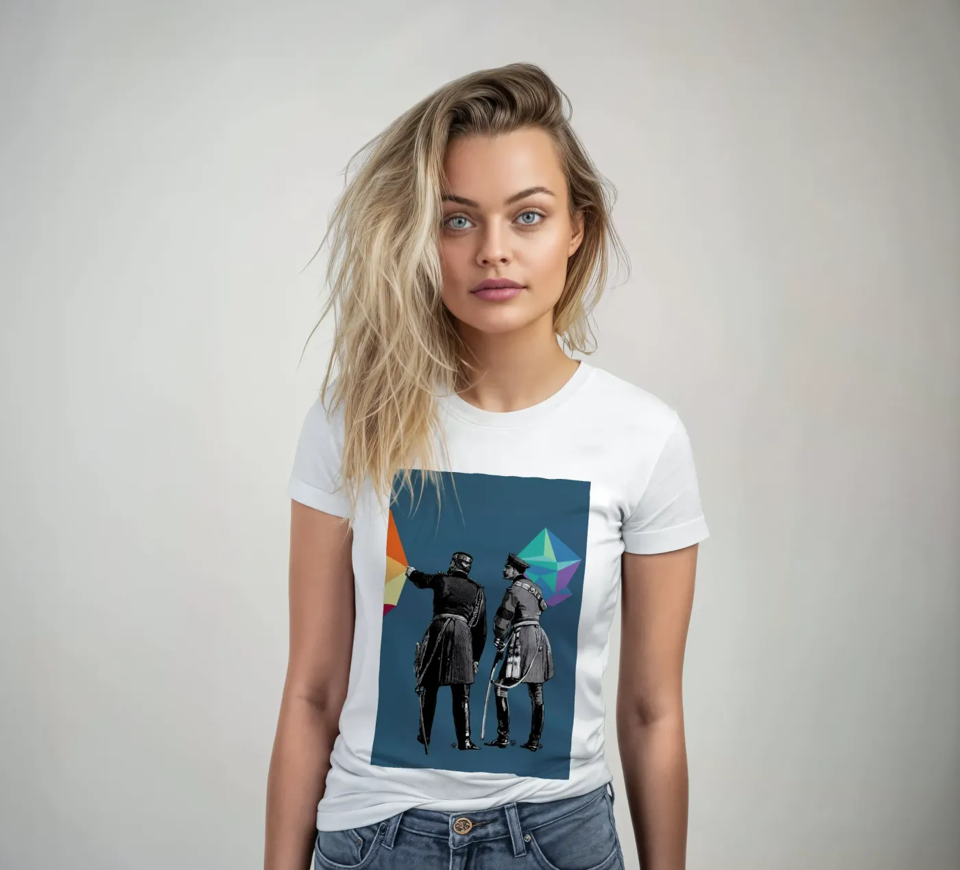Blue Pointers t-shirt da donna da The Gently Unfurling Sneak
