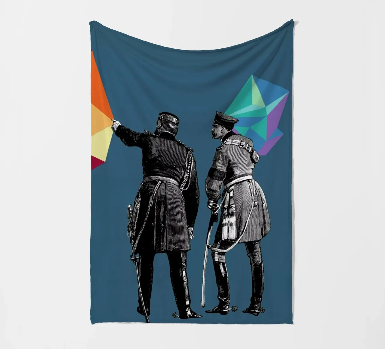 Blue Pointers Fleecedecke von The Gently Unfurling Sneak