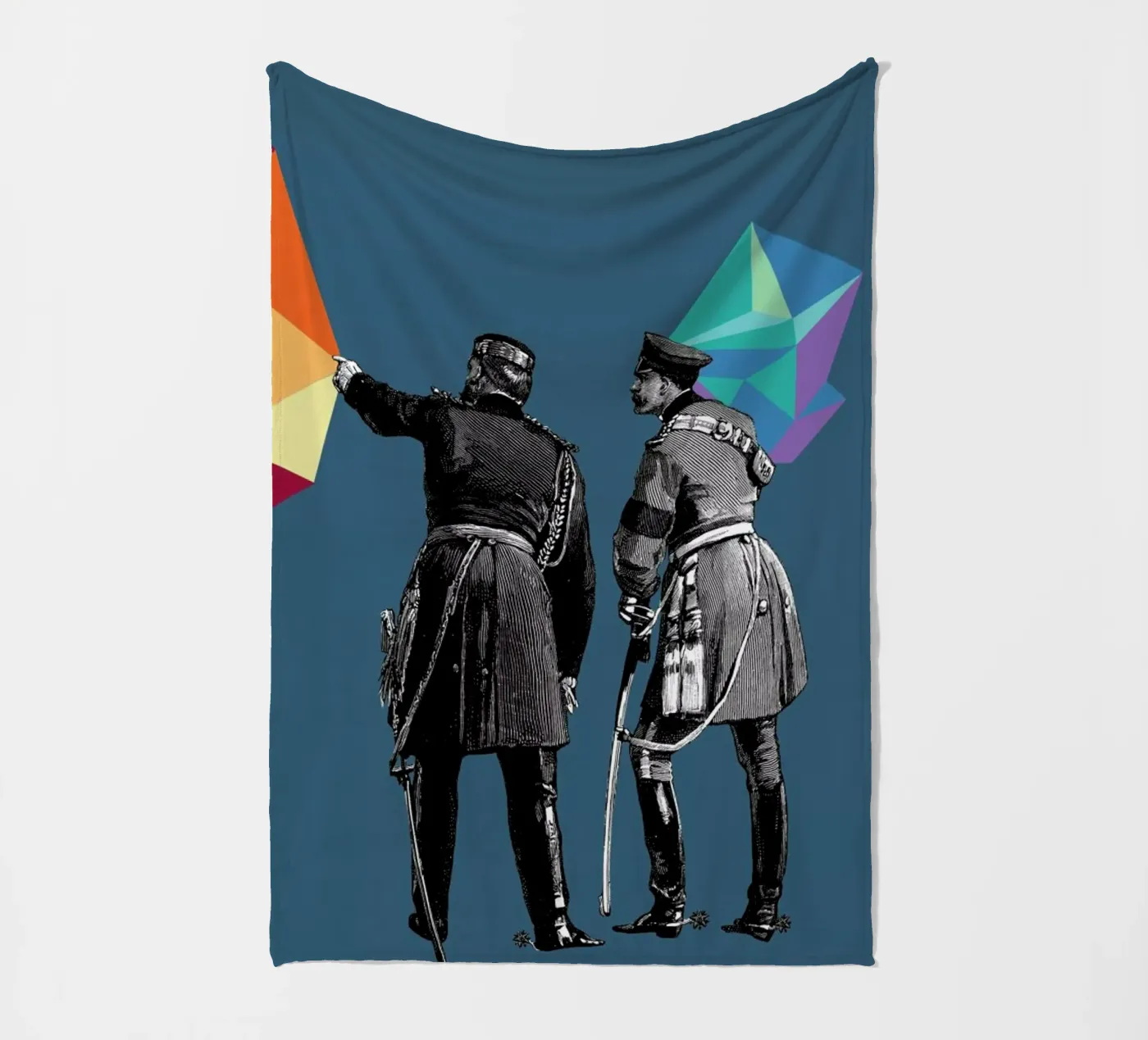 Blue Pointers Fleecedecke von The Gently Unfurling Sneak