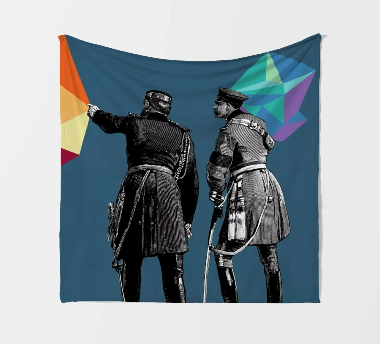 Blue Pointers Fleecedecke von The Gently Unfurling Sneak