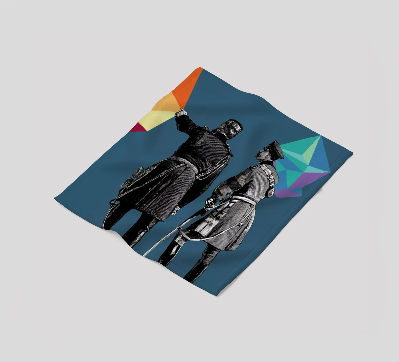 Blue Pointers Fleecedecke von The Gently Unfurling Sneak