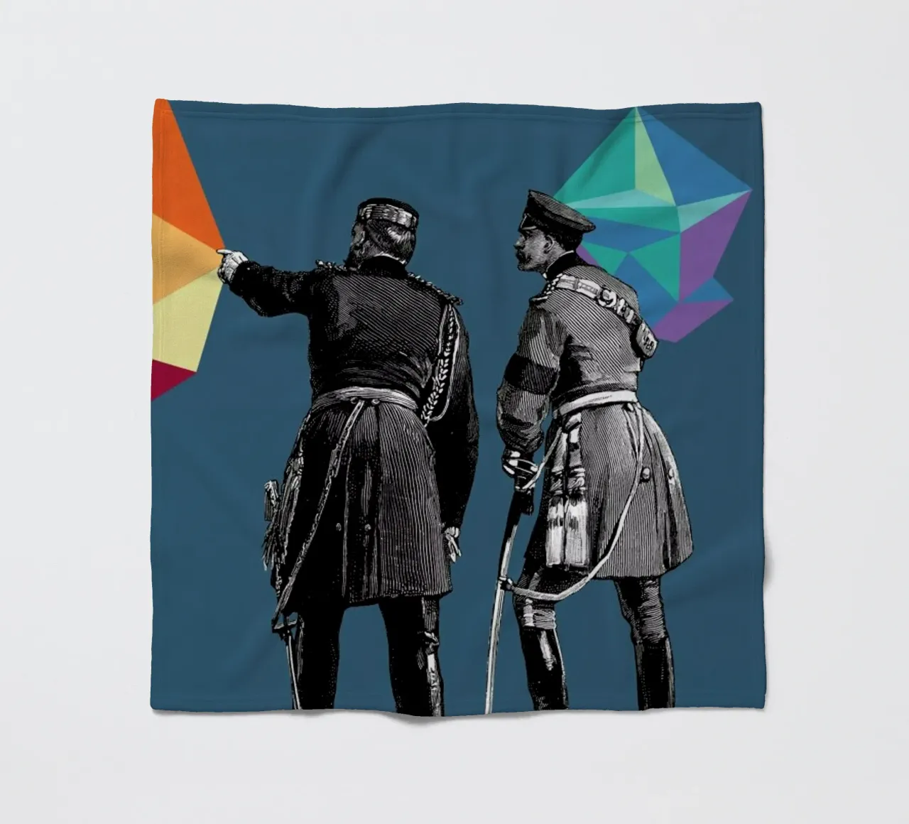 Blue Pointers Fleecedecke von The Gently Unfurling Sneak