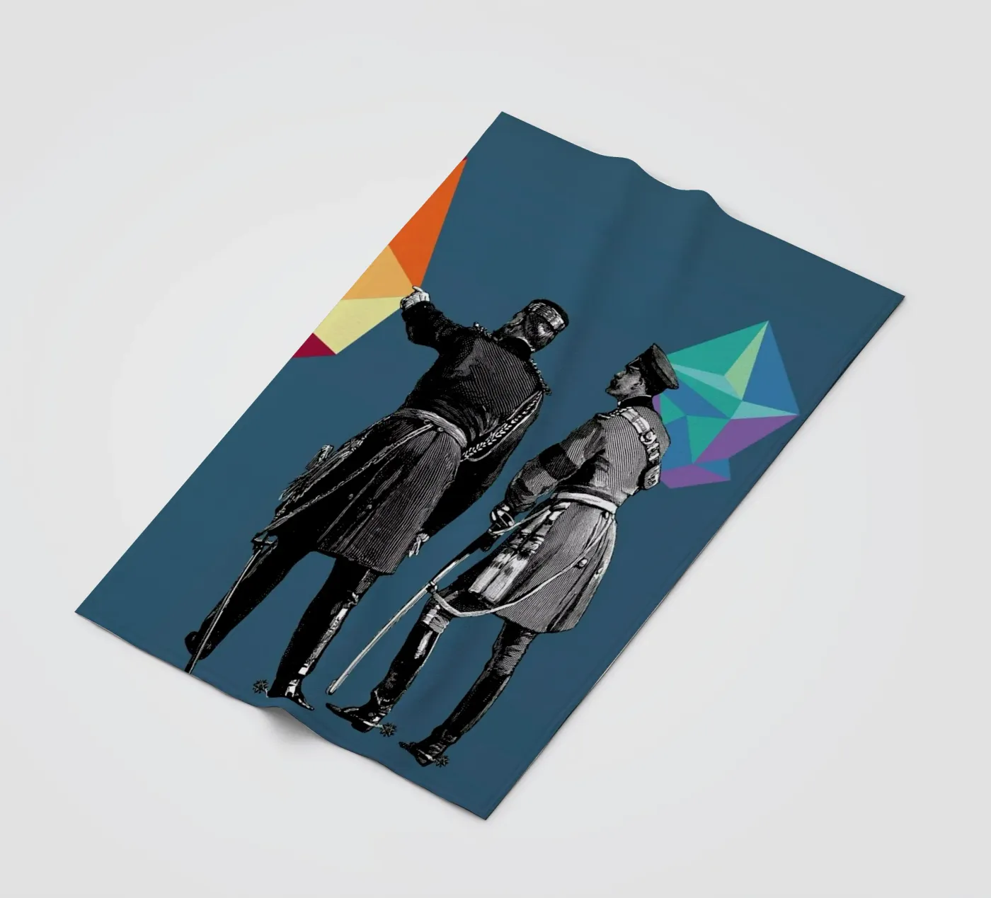 Blue Pointers Fleecedecke von The Gently Unfurling Sneak