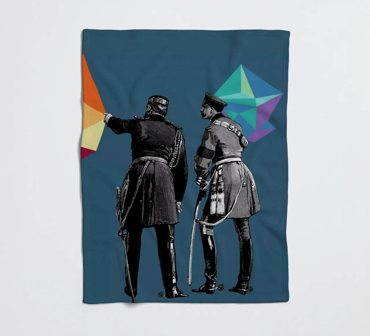 Blue Pointers Fleecedecke von The Gently Unfurling Sneak