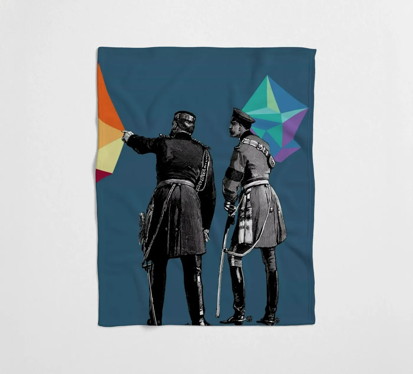 Blue Pointers Fleecedecke von The Gently Unfurling Sneak