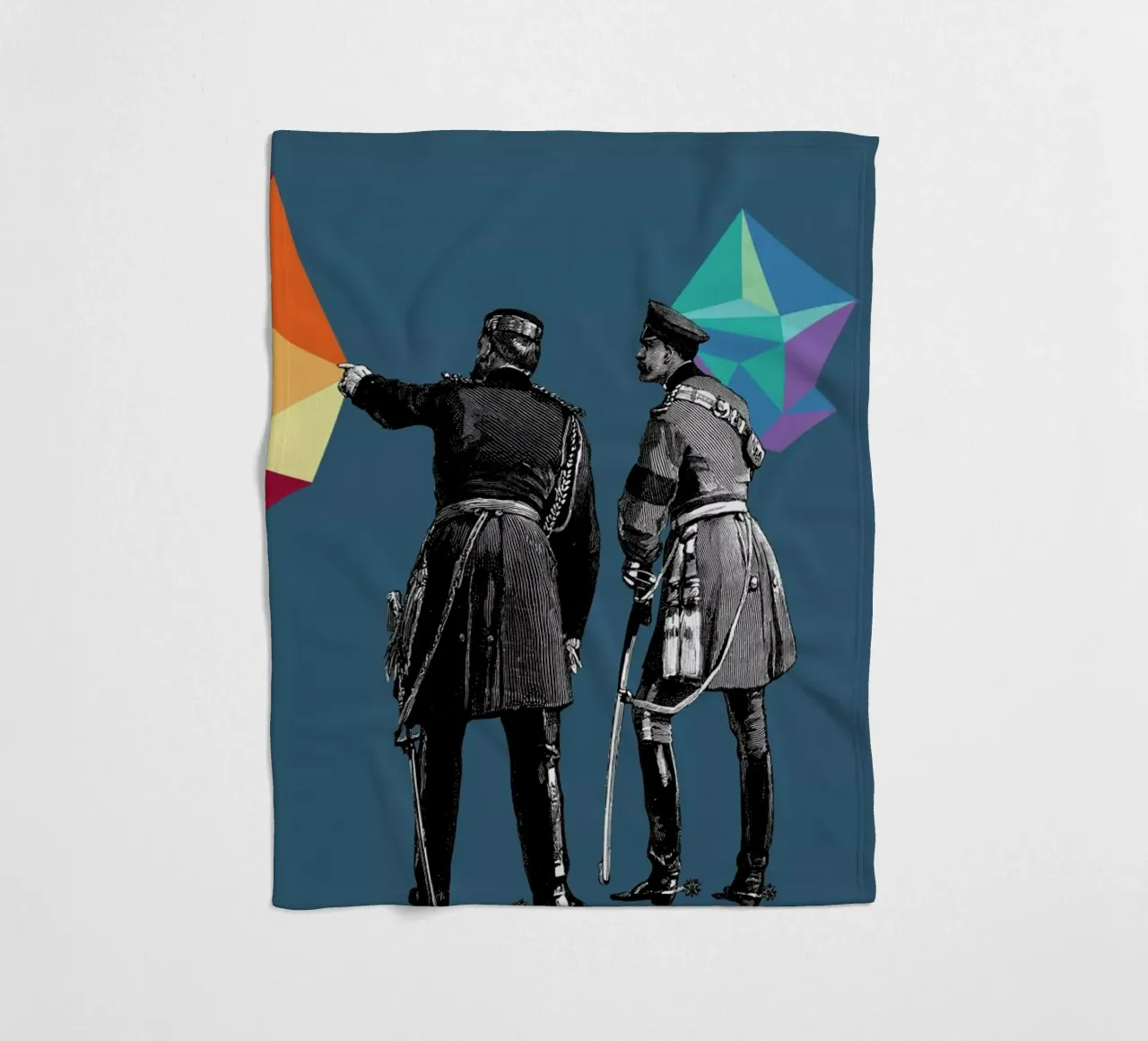 Blue Pointers Fleecedecke von The Gently Unfurling Sneak