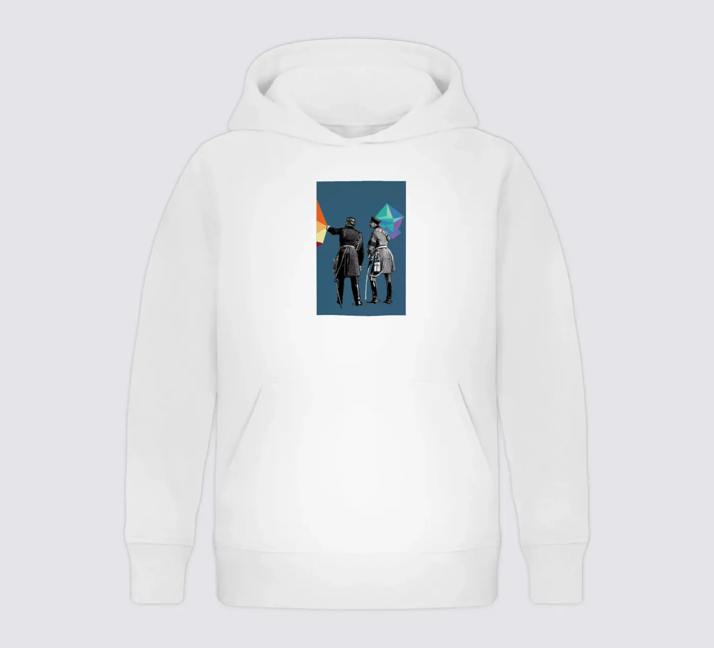 Blue Pointers kinder hoodie van The Gently Unfurling Sneak