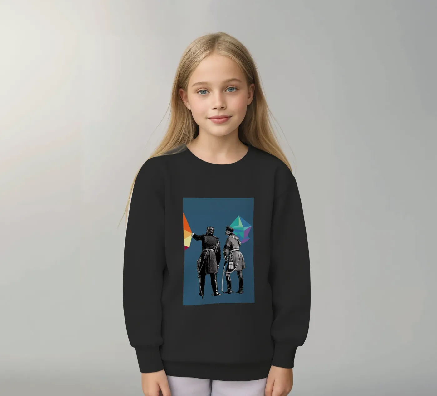 Blue Pointers kinder sweatshirt van The Gently Unfurling Sneak