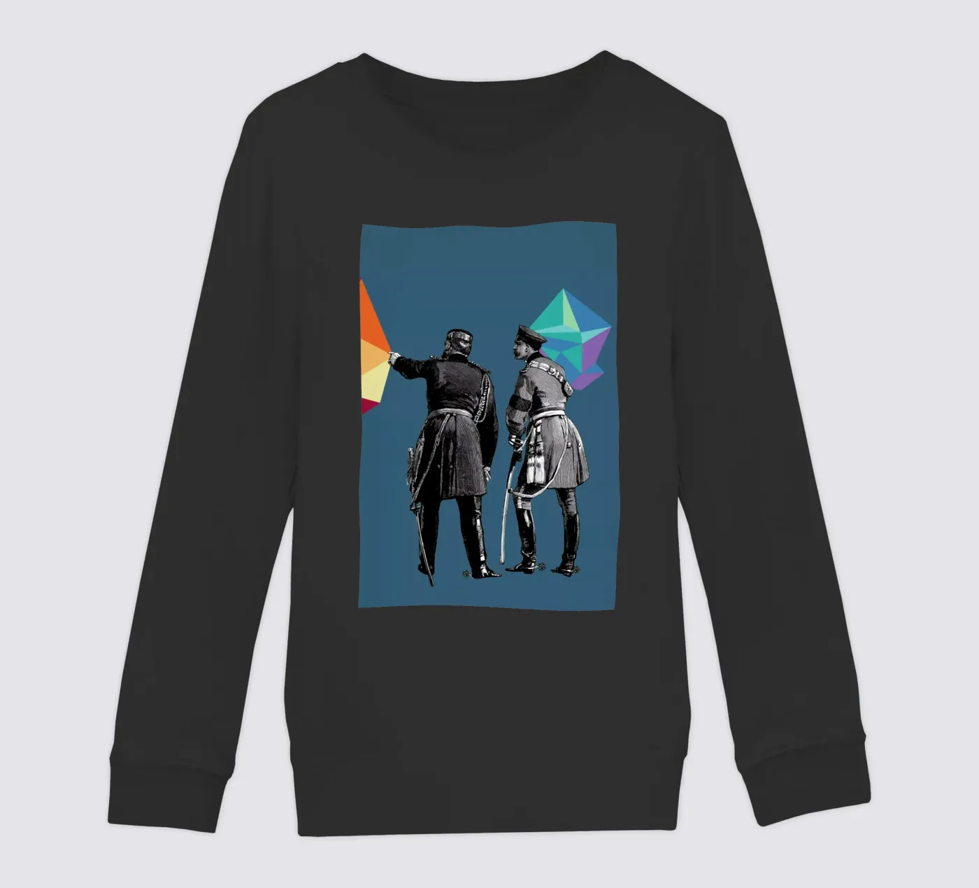 Blue Pointers kinder sweatshirt van The Gently Unfurling Sneak