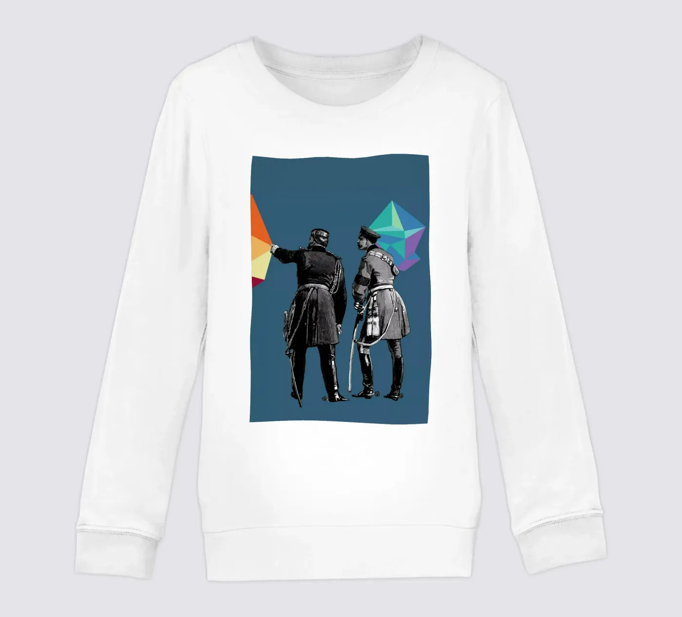 Blue Pointers kinder sweatshirt van The Gently Unfurling Sneak