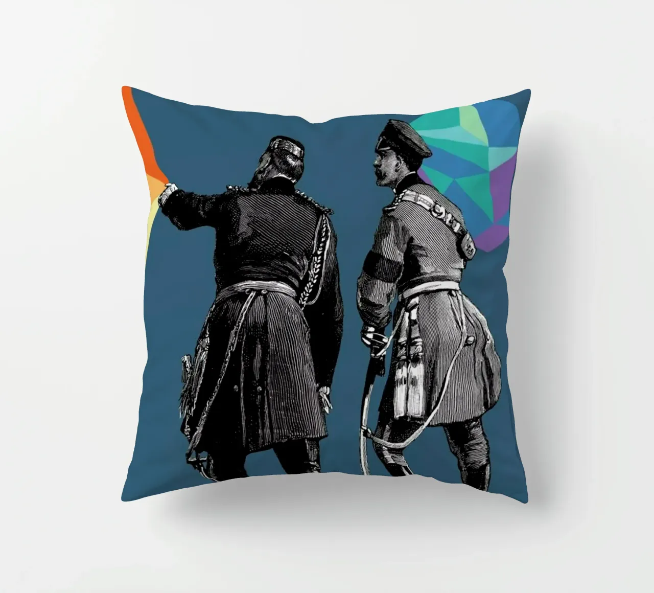 Blue Pointers cuscino da The Gently Unfurling Sneak