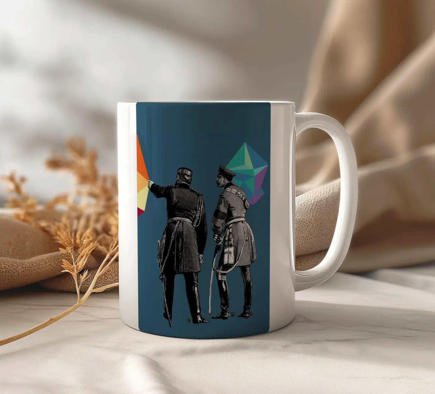 Blue Pointers ceramic mug by The Gently Unfurling Sneak