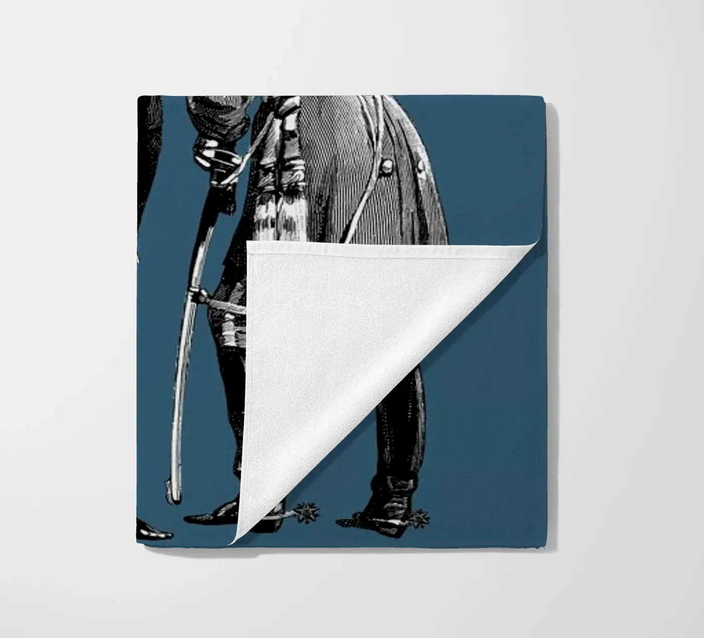 Blue Pointers beach towel by The Gently Unfurling Sneak