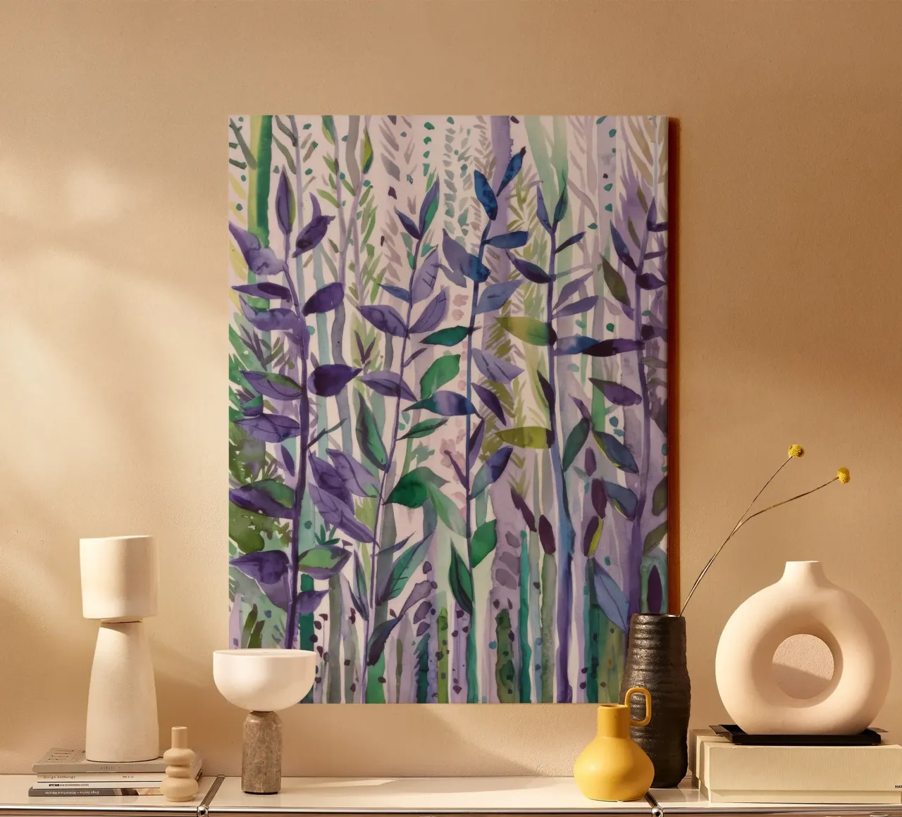 Hidden Garden Echo canvas met Baklijst van Solestice Strokes