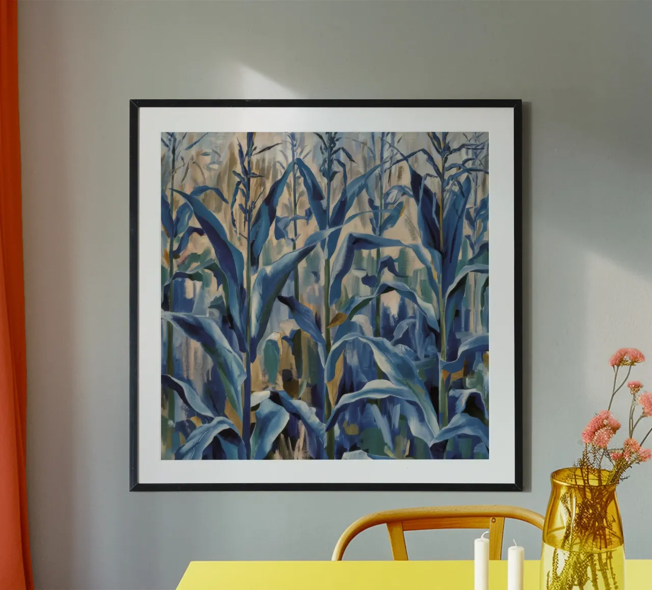 Silenzio blu del campo di grano poster da Solestice Strokes