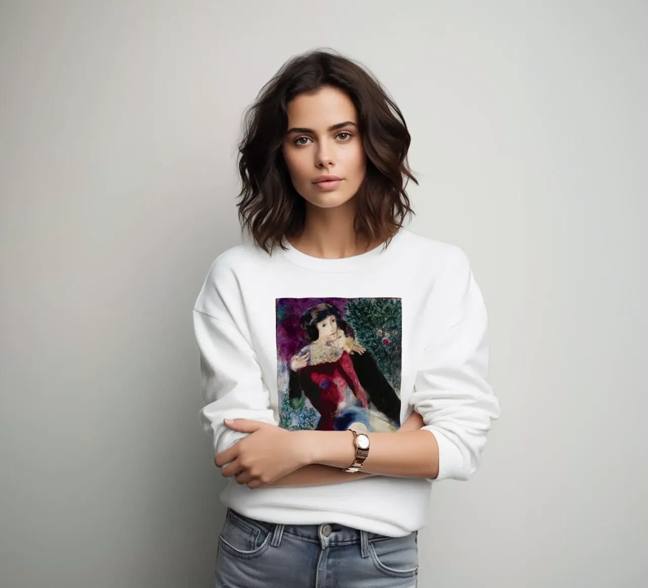 Marc Chagall The Lovers sweatshirt by Kunze Gallery