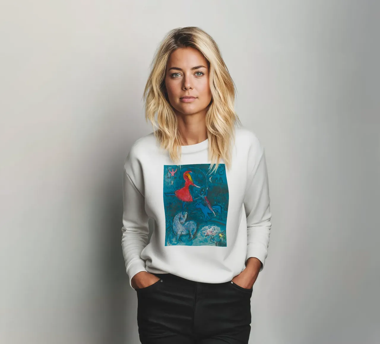 Marc Chagall Der Zirkus Ein Teller Sweatshirt von Kunze Gallery