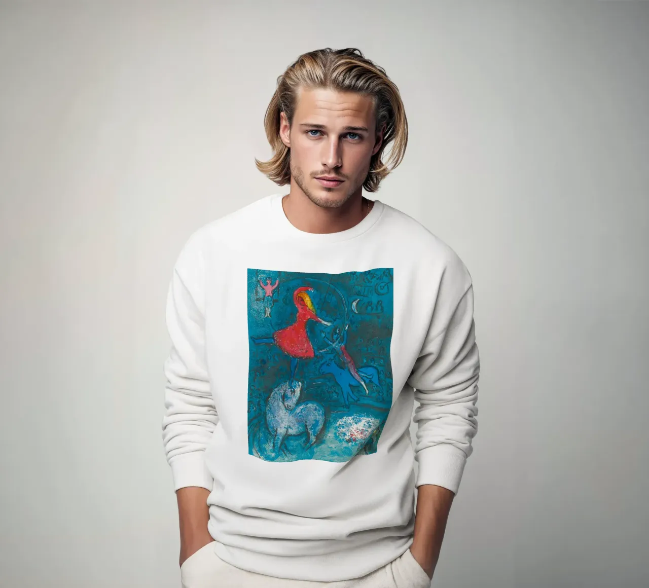 Marc Chagall Der Zirkus Ein Teller Sweatshirt von Kunze Gallery