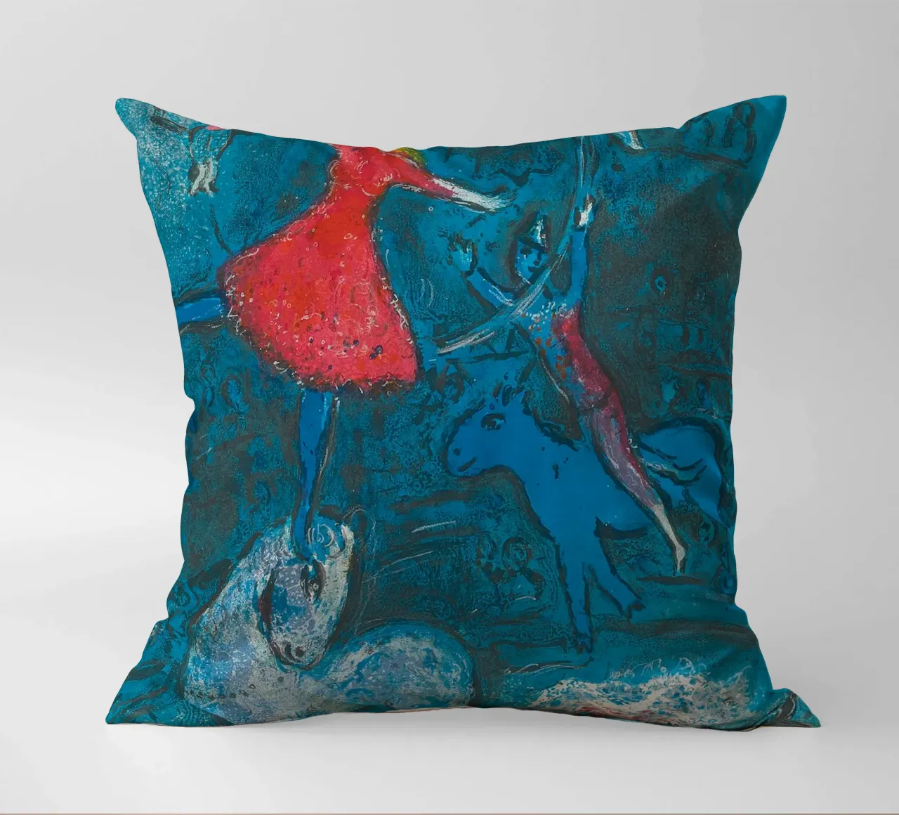 Marc Chagall Il circo, un piatto cuscino da Kunze Gallery