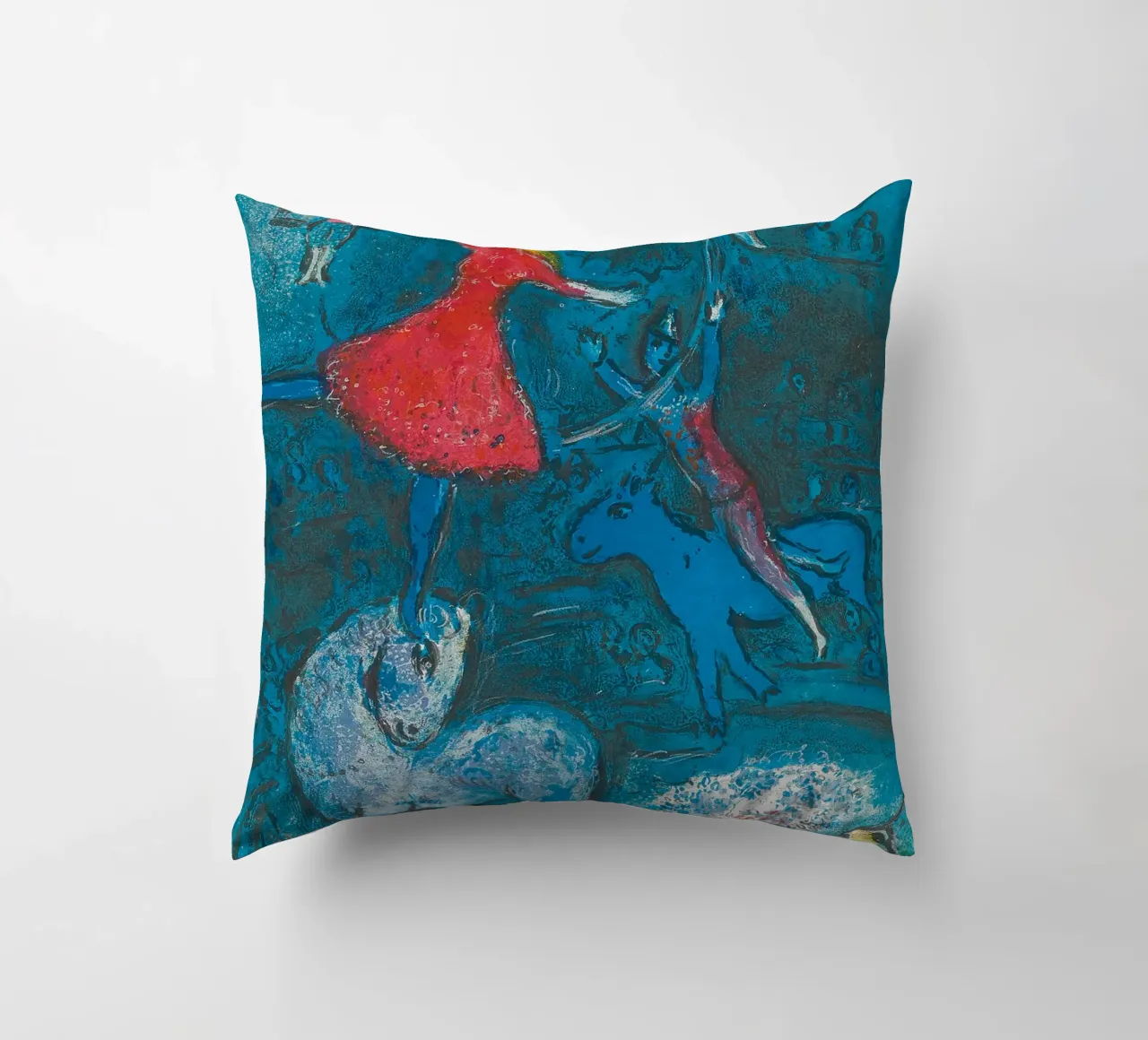 Marc Chagall Il circo, un piatto cuscino da Kunze Gallery
