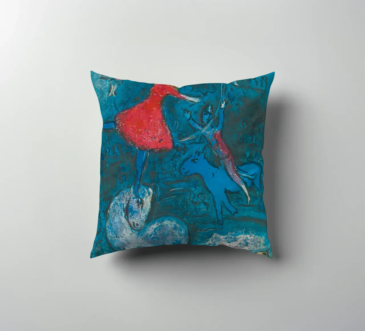 Marc Chagall Il circo, un piatto cuscino da Kunze Gallery