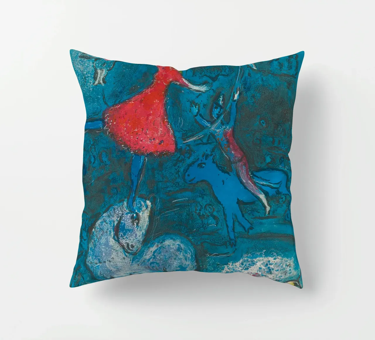 Marc Chagall Il circo, un piatto cuscino da Kunze Gallery