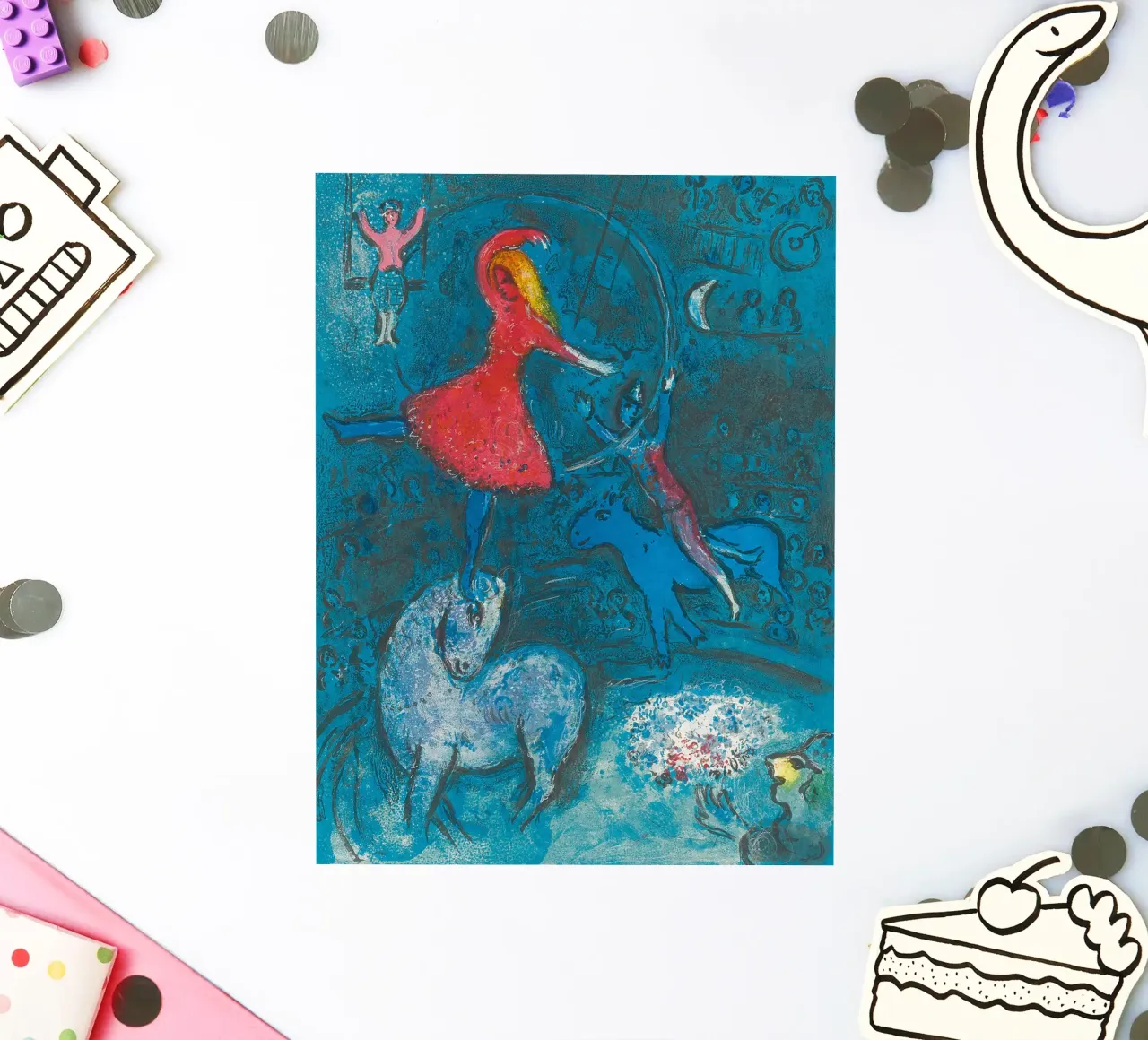 Marc Chagall Il circo, un piatto adesivo da Kunze Gallery