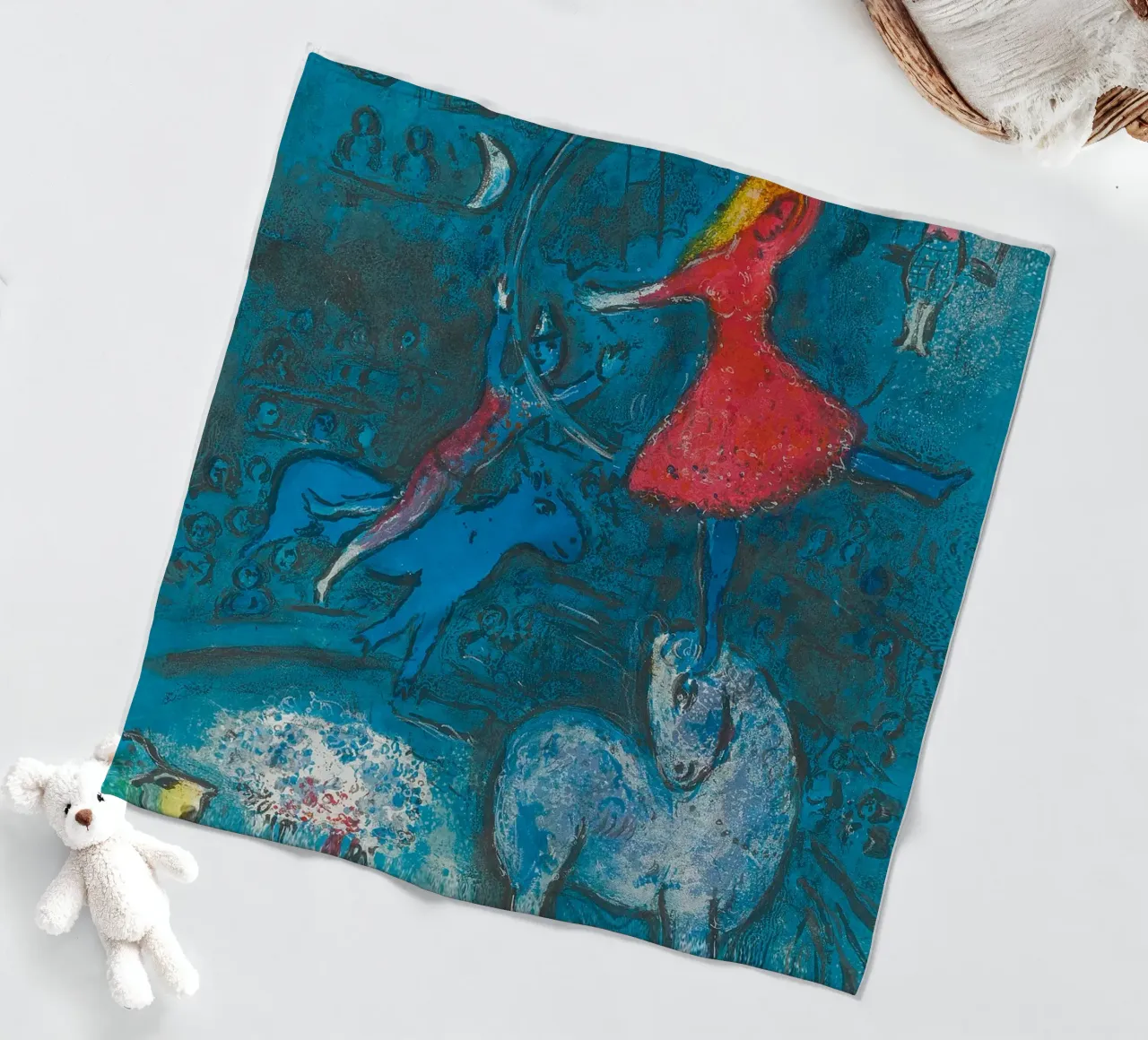 Marc Chagall Il circo, un piatto coperta in pile da Kunze Gallery