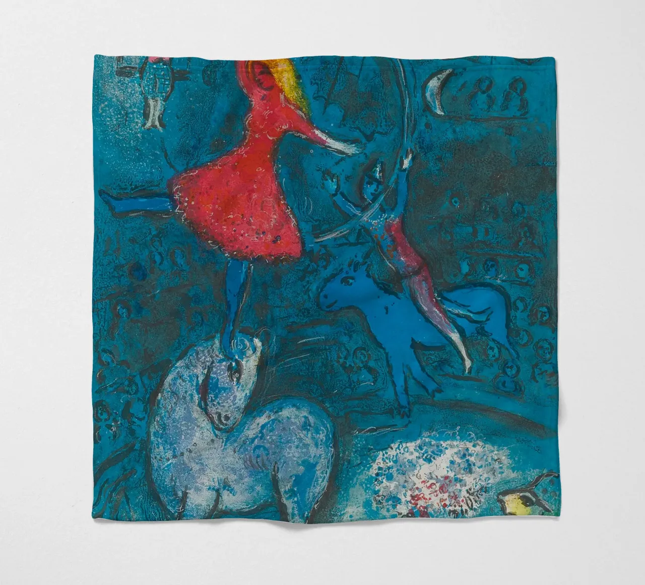 Marc Chagall Il circo, un piatto coperta in pile da Kunze Gallery