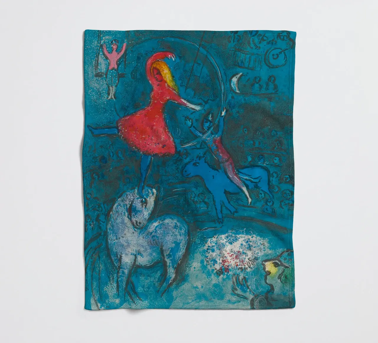 Marc Chagall Il circo, un piatto coperta in pile da Kunze Gallery