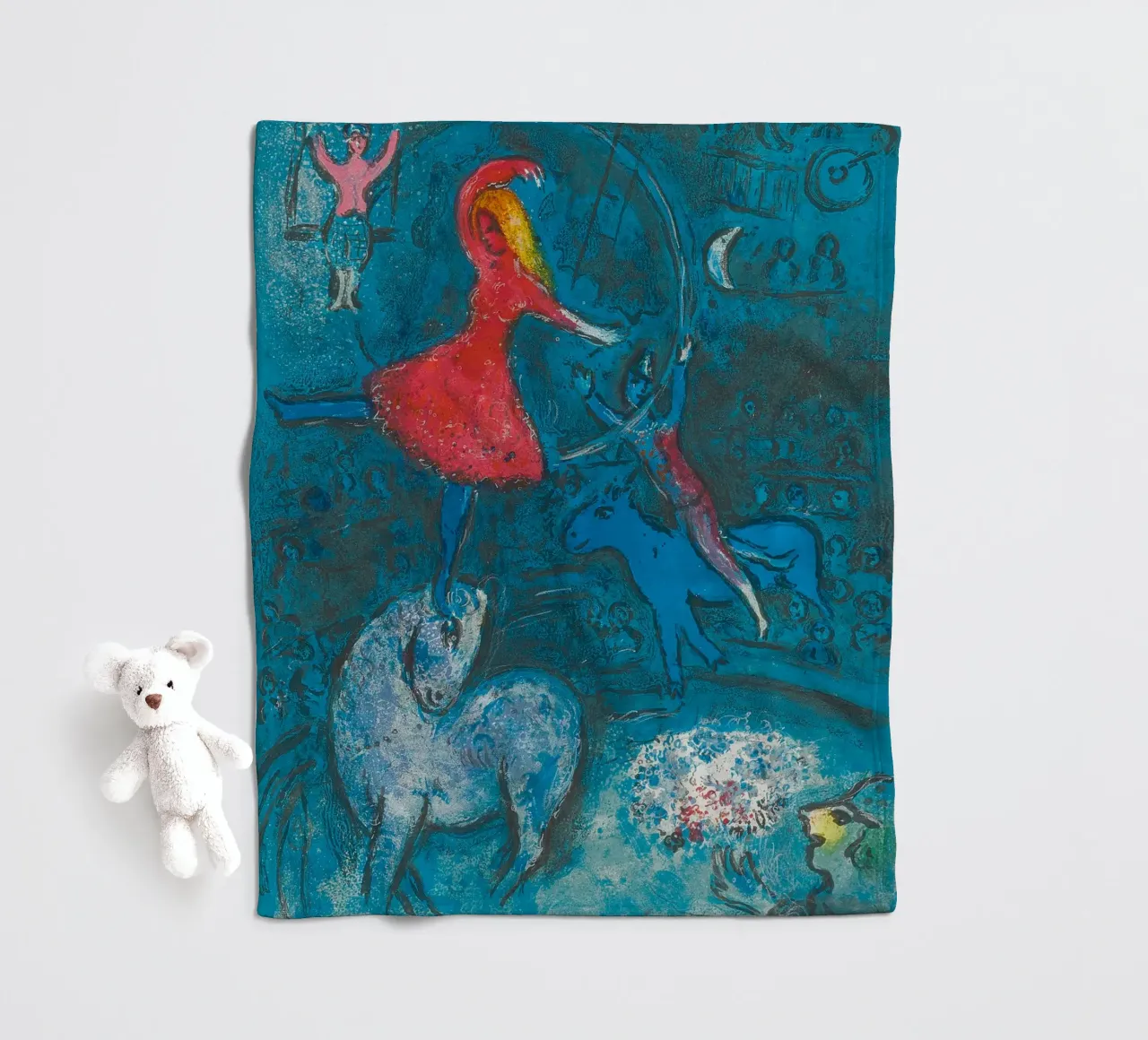 Marc Chagall Il circo, un piatto coperta in pile da Kunze Gallery