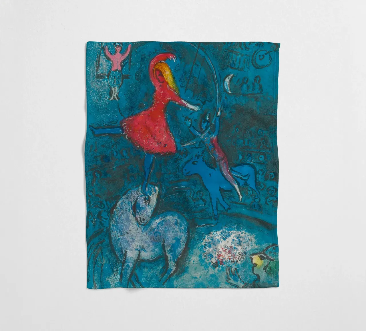 Marc Chagall Il circo, un piatto coperta in pile da Kunze Gallery