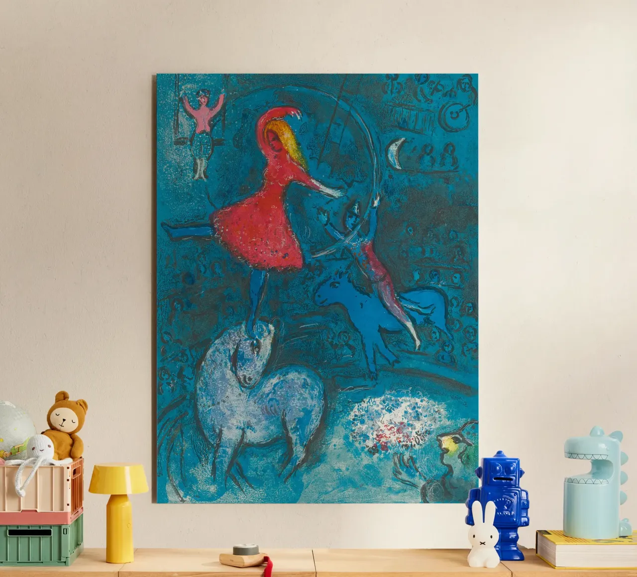 Marc Chagall Il circo, un piatto alluminio dibond da Kunze Gallery