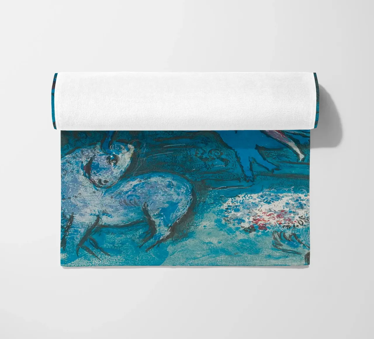 Marc Chagall Il circo, un piatto telo mare da Kunze Gallery