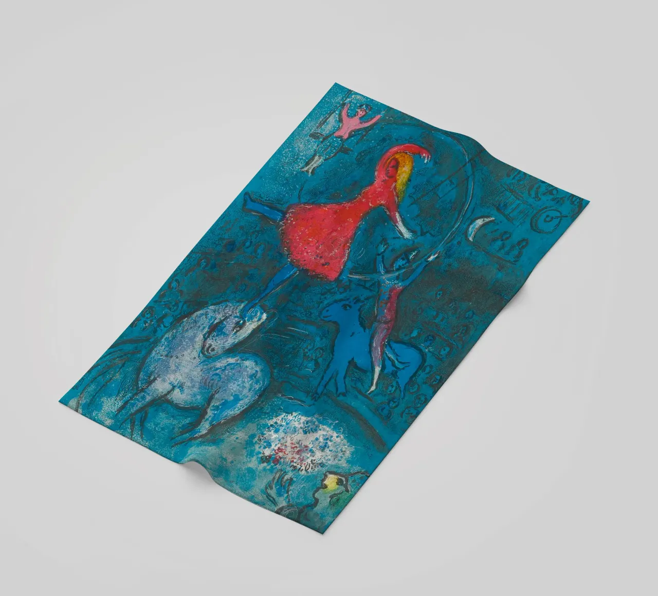 Marc Chagall Il circo, un piatto telo mare da Kunze Gallery