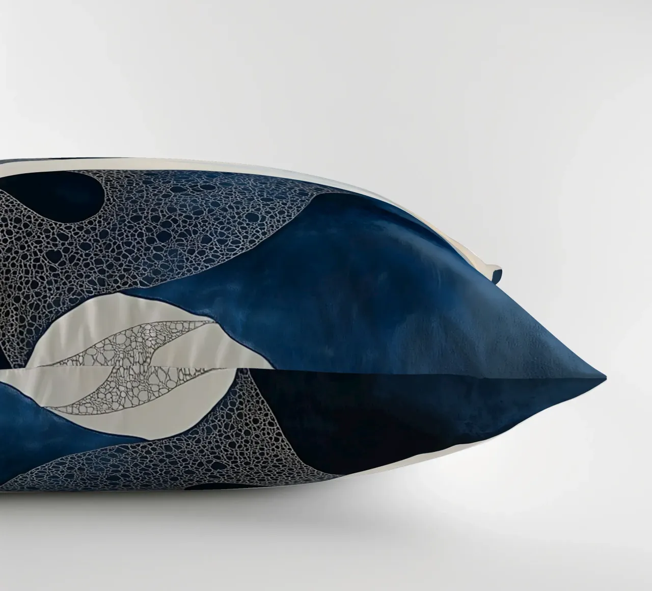 Abstract Blue Shapes three decorative cushion by LaylaOzHome