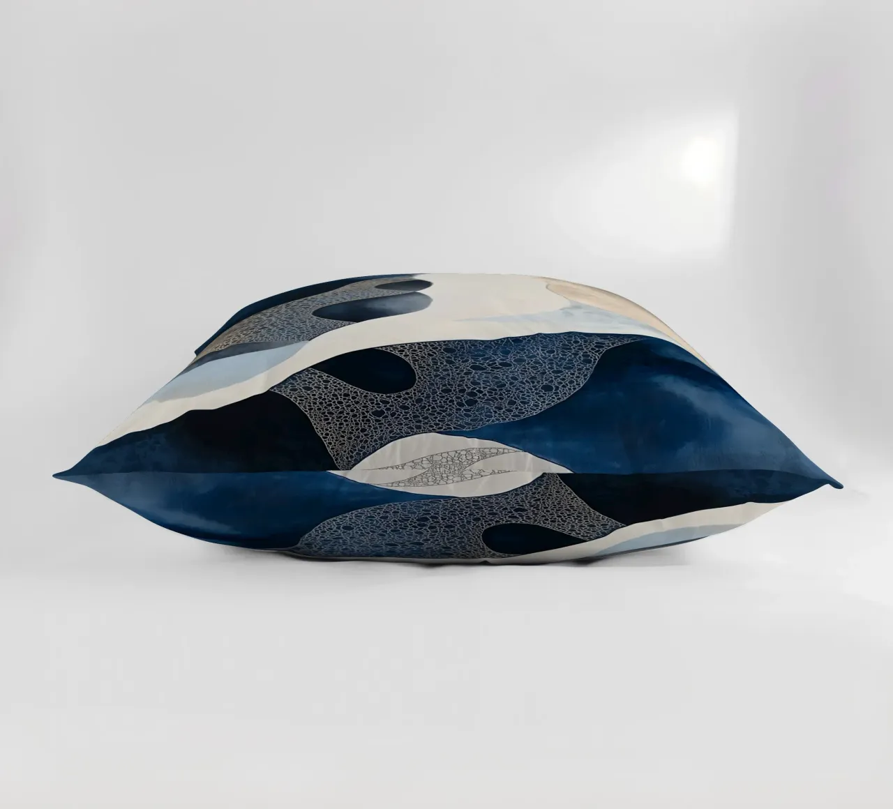 Abstract Blue Shapes three decorative cushion by LaylaOzHome