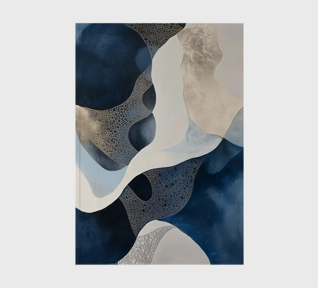 Abstract Blue Shapes three notebook by LaylaOzHome