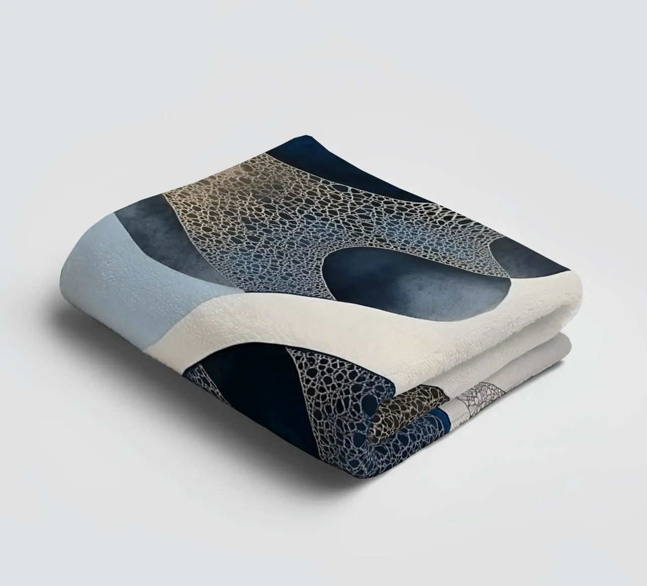 Abstract Blue Shapes three towel by LaylaOzHome