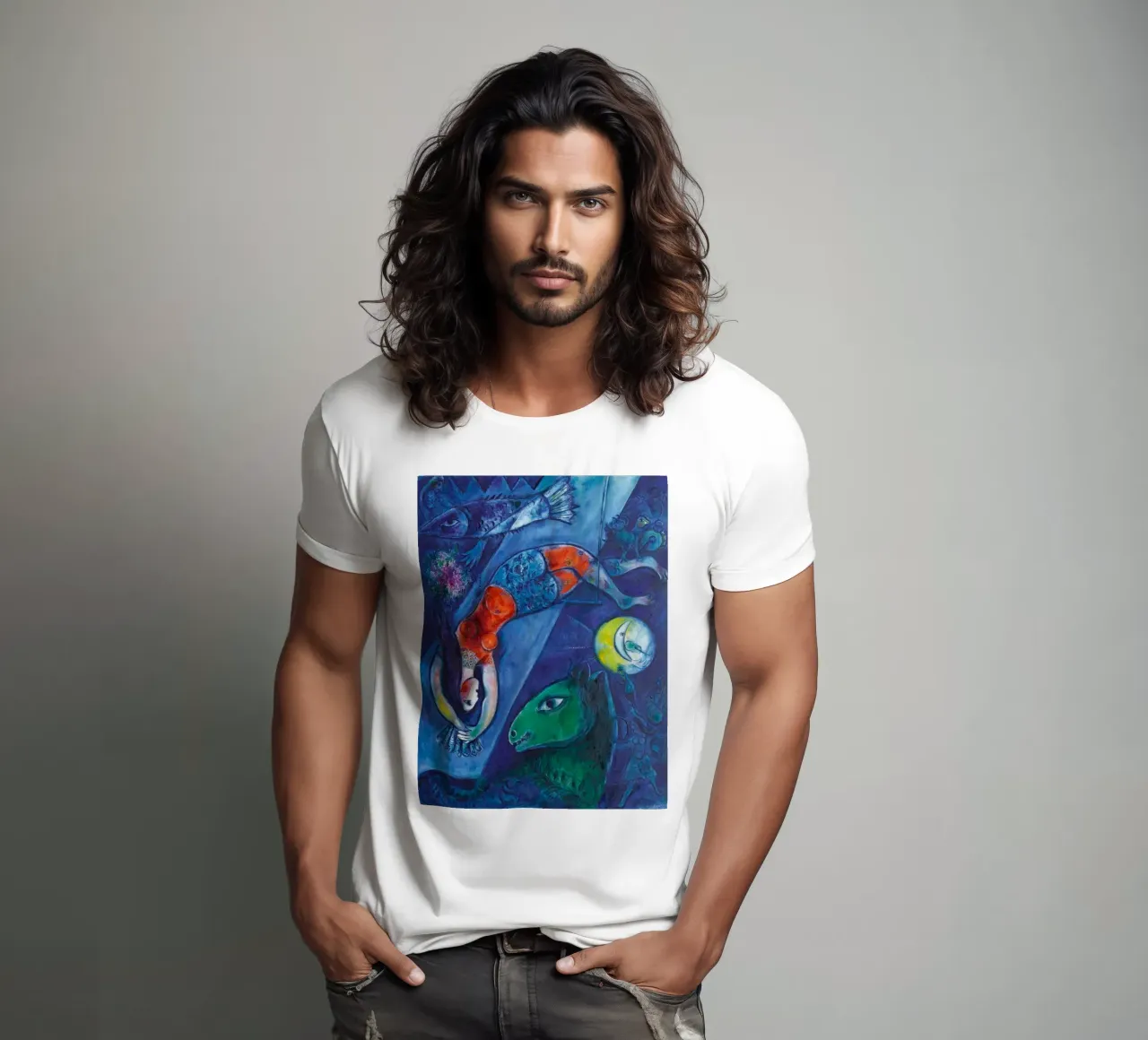 Marc Chagall Il circo blu t-shirt da Kunze Gallery
