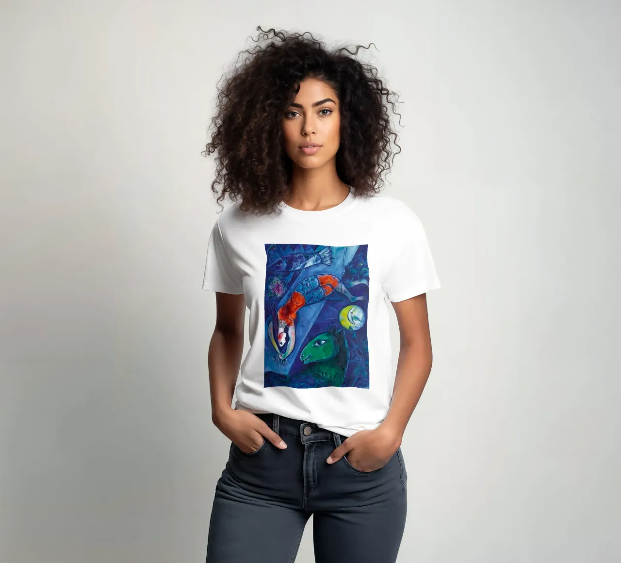 Marc Chagall Il circo blu t-shirt da Kunze Gallery