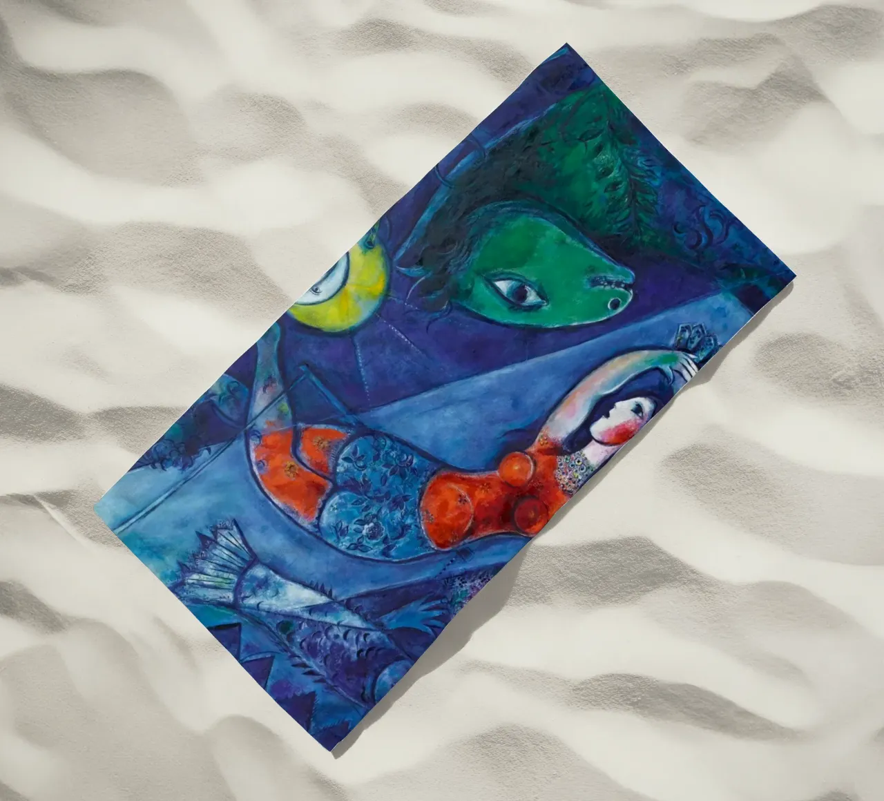 Marc Chagall Il circo blu telo mare da Kunze Gallery