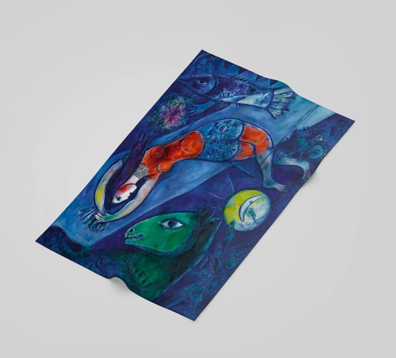 Marc Chagall Il circo blu telo mare da Kunze Gallery