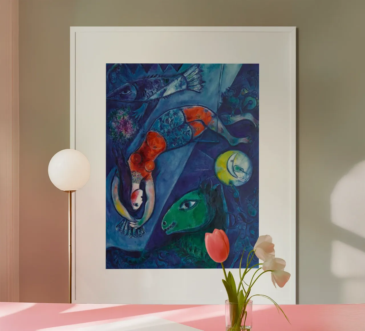 Marc Chagall Le cirque bleu poster de Kunze Gallery