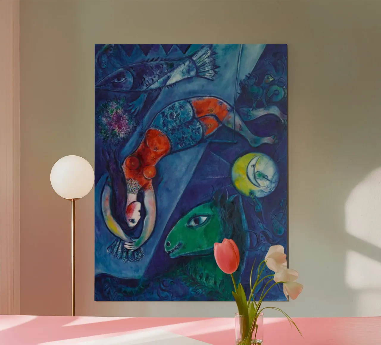 Marc Chagall Der blaue Zirkus Hahnemühle von Kunze Gallery