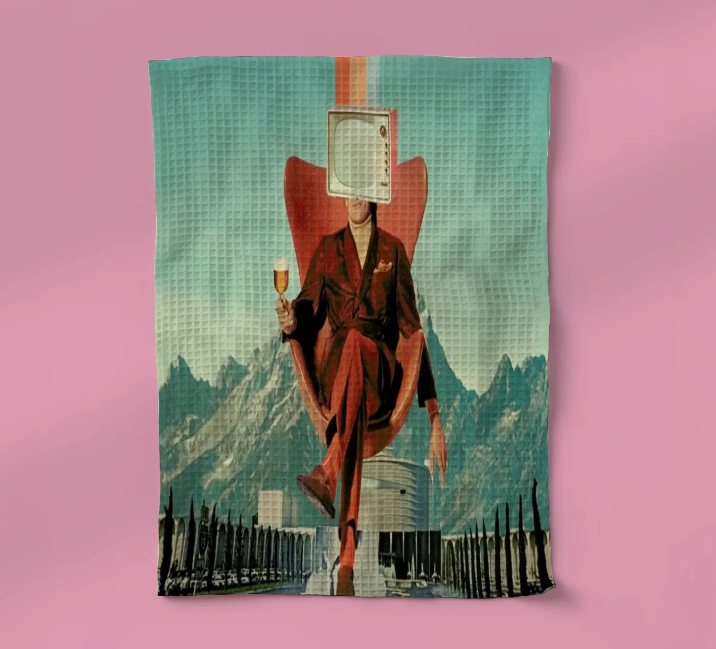 Enemy tea towel by Frank Moth