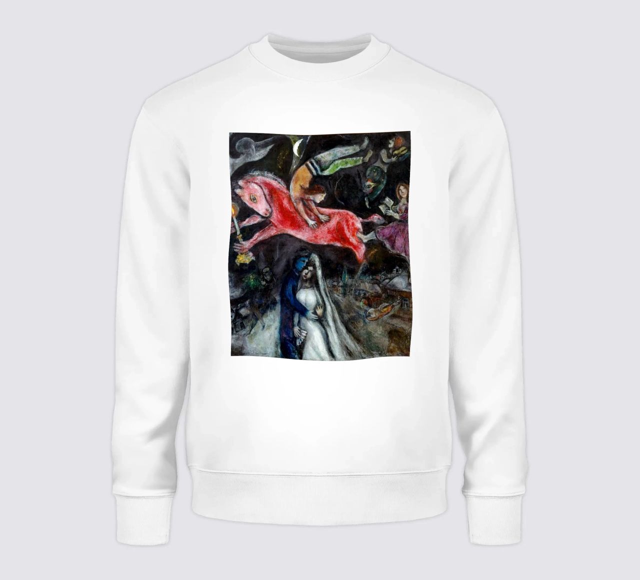 Marc Chagall Un cavallo rosso felpa da Kunze Gallery